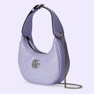 Gucci GG Marmont Half-moon-shaped Bag lavender limited edition
